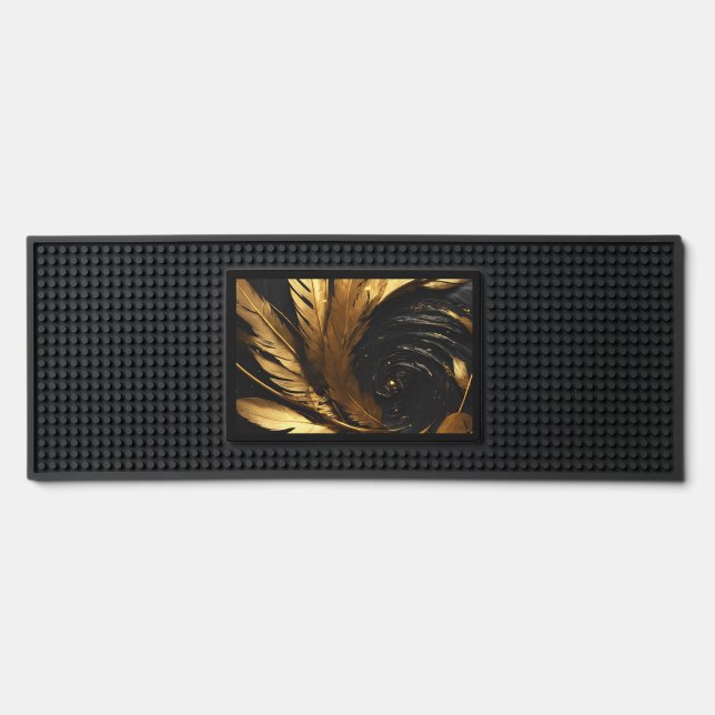 Golden Feather Swirl bar Mat (Front)