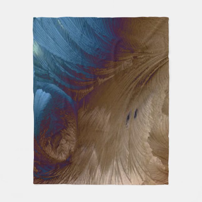 Golden Feathers Fleece Blanket (Front)