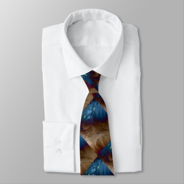 Golden Feathers Neck Tie (Tied)