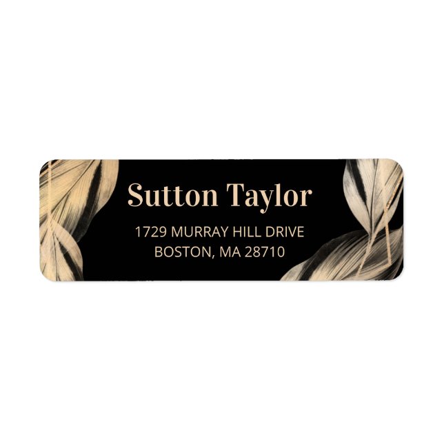 Golden Feathers on Black Label (Front)