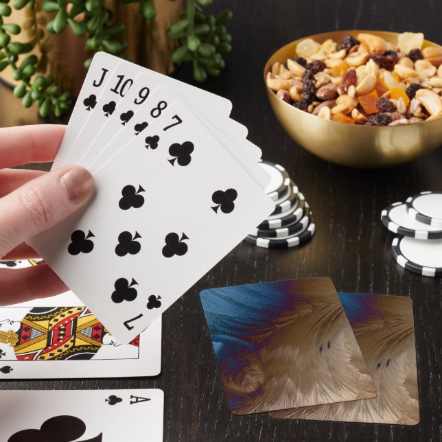Golden Feathers Poker Cards (In Situ)