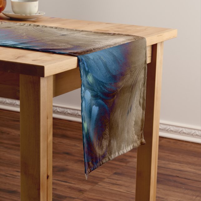 Golden Feathers Short Table Runner (In Situ)