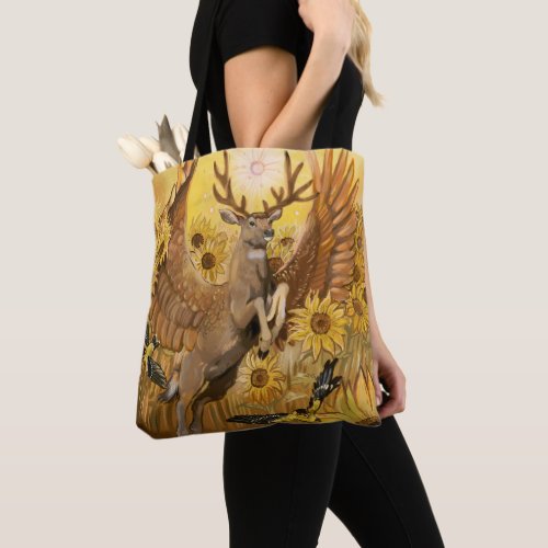 Golden Feilds Mule Deer Tote Bag
