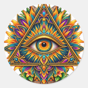 Golden Fern Eye Sticker