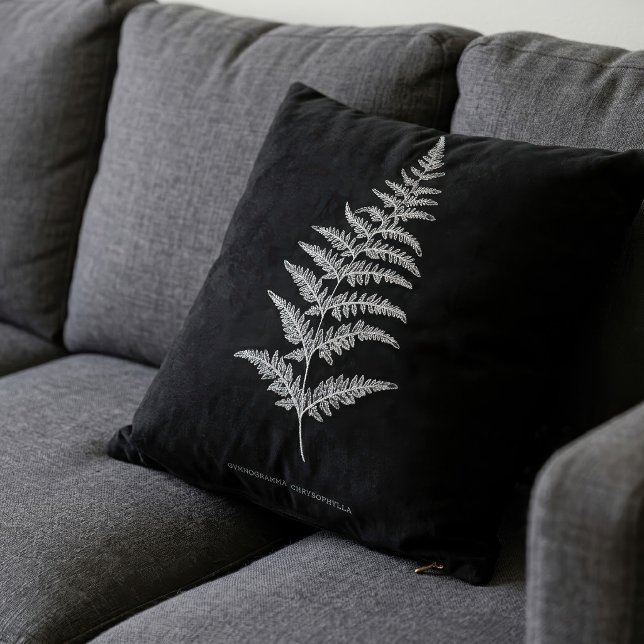 Golden Fern Frond, Gymnogramma Chrysophylla Throw Pillow (Golden Fern Frond, Gymnogramma Chrysophylla. Throw Pillow)