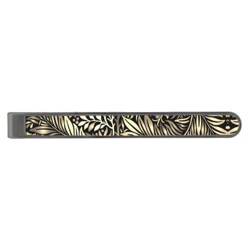 Golden Fern Gunmetal Finish Tie Bar