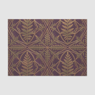 Golden Fern Ornate Geometric Purple Tissue Paper