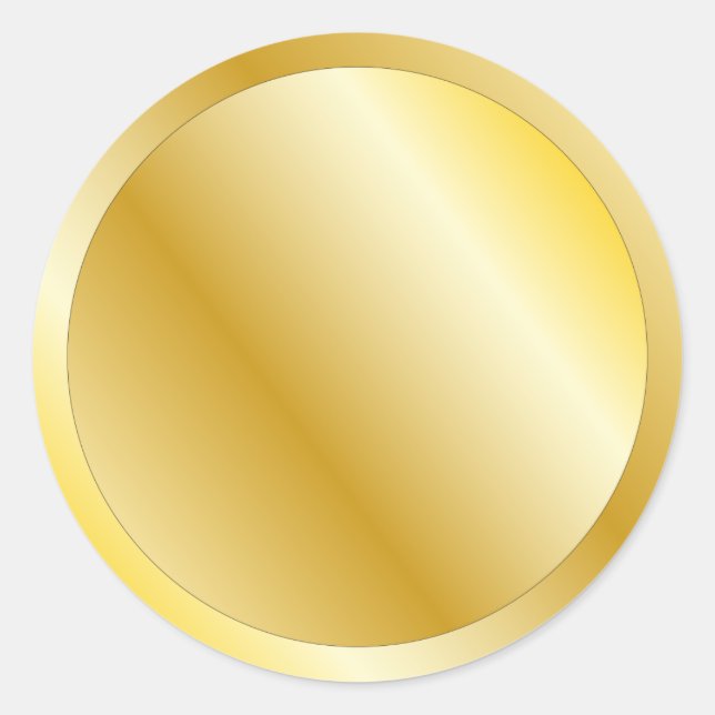 Golden festive design classic round sticker (Front)