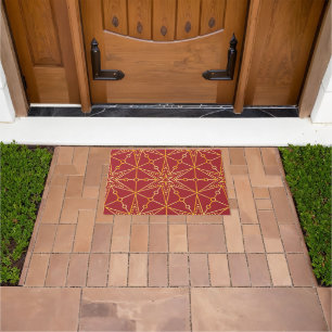 Golden Festive Starry Doormat
