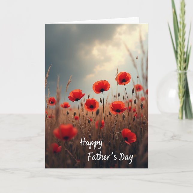 Golden Field Fathers Day Card (Front)