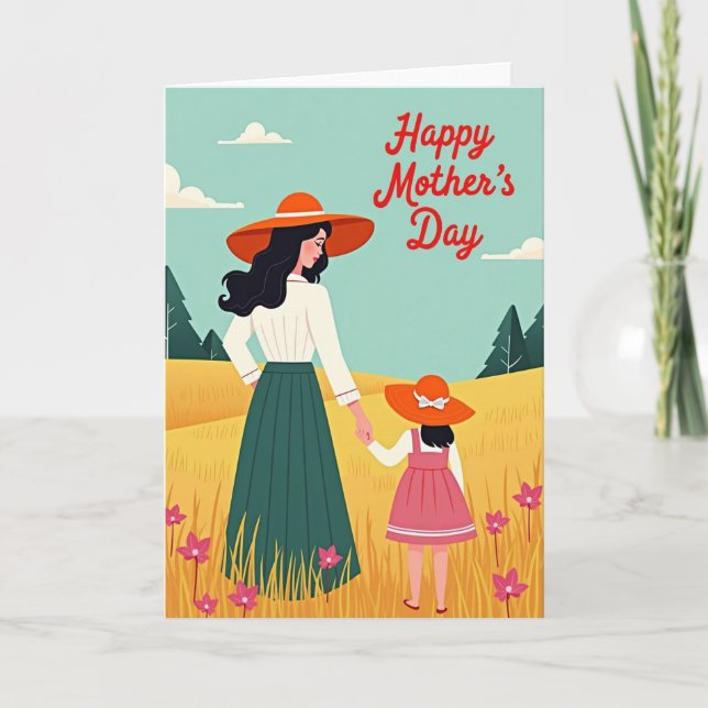 Golden Field Mothers Day Card (Front)