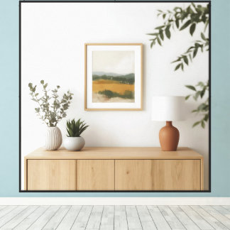 Golden Field View Canvas Print