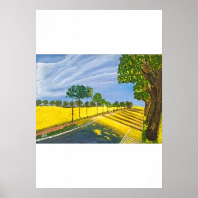 Golden Fields and Path Poster (Front)