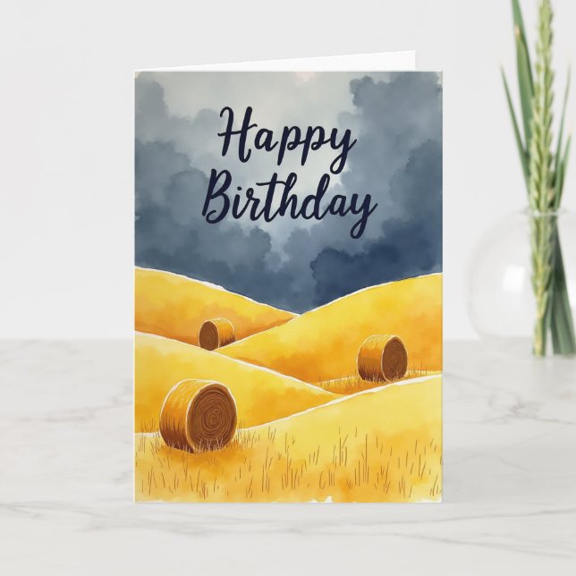 Golden Fields Birthday Card (Front)