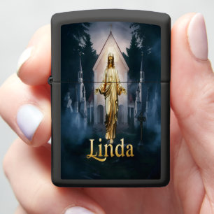 Golden Figure At Linda Churches Zippo Lighter