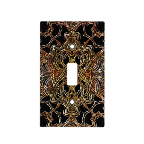 Golden Filigree Light Switch Cover