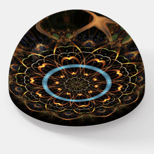 Golden Filigree Mandala Dome Paperweight