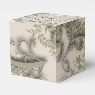 Golden Filigree Vintage Wedding Favor Box
