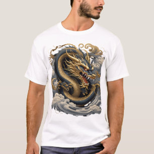Golden Fire Dragon – Mythical Power  T-Shirt