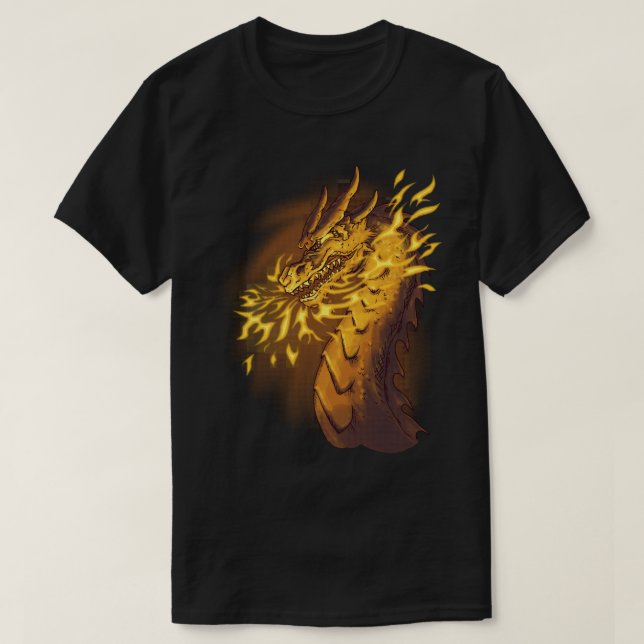 Golden Fire Dragon T-Shirt (Design Front)