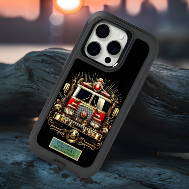 Golden Fire Engine Hero iPhone 15 Pro Case (Creator Uploaded)