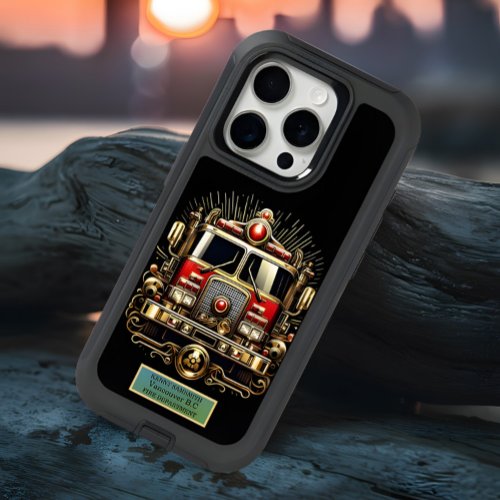 Golden Fire Engine Hero iPhone 15 Pro Case