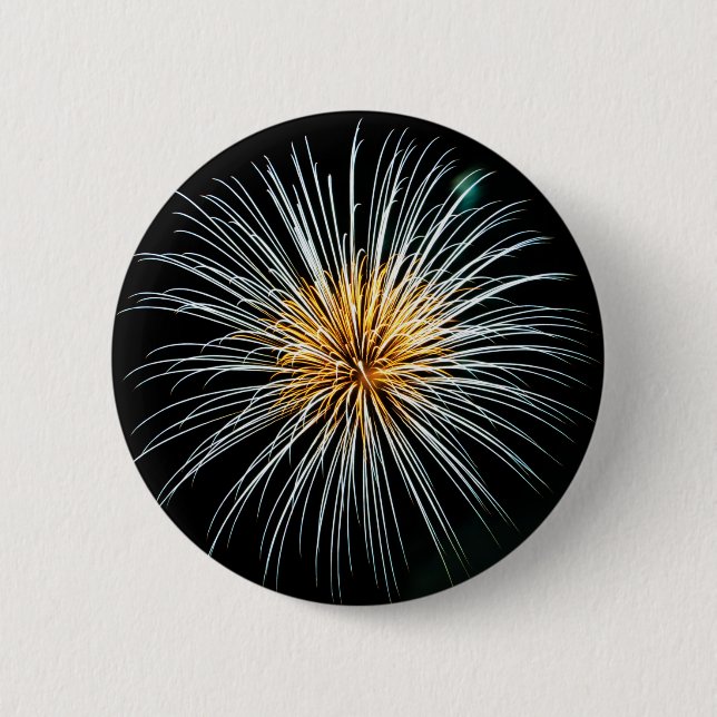 Golden Fireworks Button (Front)