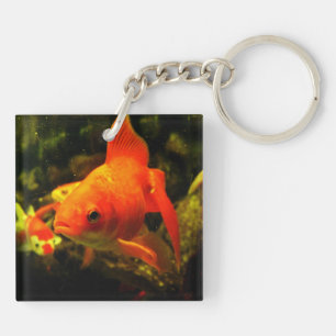 Golden fish keychain