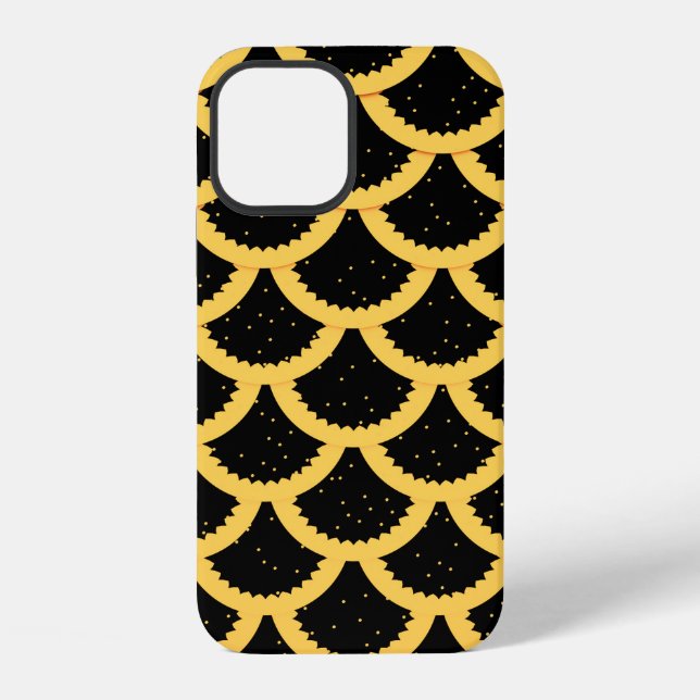 Golden fish scales pattern iphone case (Back)