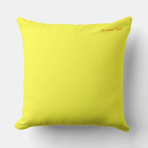 Golden Fizz Sunny Yellow Throw Pillow