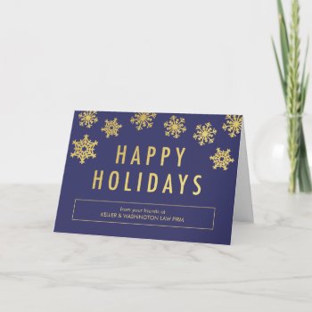 Golden Flakes Business Holiday Greeting Card by orange_pulp at Zazzle