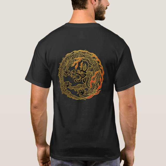 Golden Flame Dragon Emblem T-Shirt (Back)