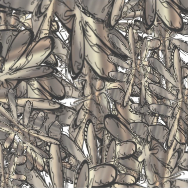 Golden flame flower sticker (Front)