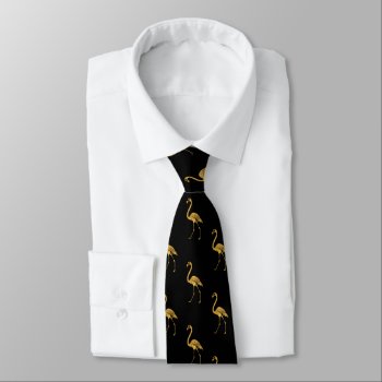 Golden Flamingo Tp Neck Tie by templeofswag at Zazzle