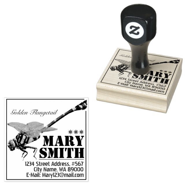 Golden Flangetail Rubber Stamp (Stamped)