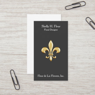 Golden Fleur De Lis Business Card