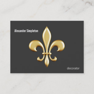 Golden Fleur De Lis Business Card