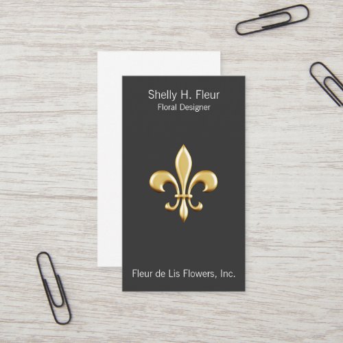 Golden Fleur De Lis Business Card