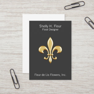 Golden Fleur De Lis Business Card