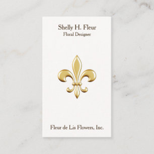 Golden Fleur De Lis Business Card