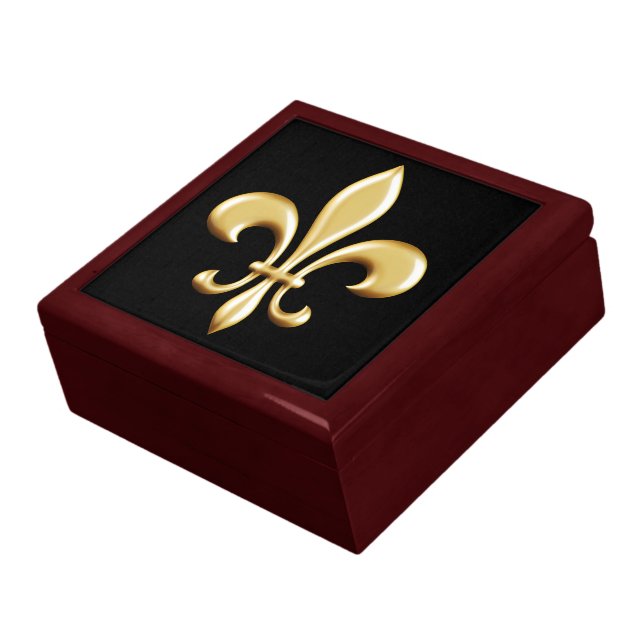 Golden Fleur De Lis Gift Box (Side)