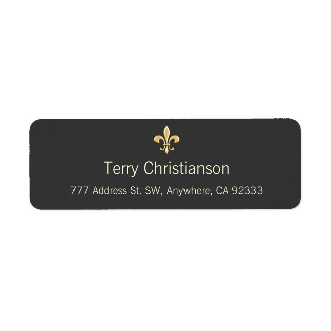 Golden Fleur De Lis Label (Front)