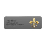 Golden Fleur De Lis Label