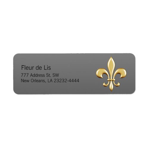 Golden Fleur De Lis Label