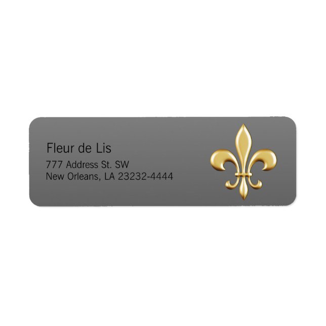 Golden Fleur De Lis Label (Front)