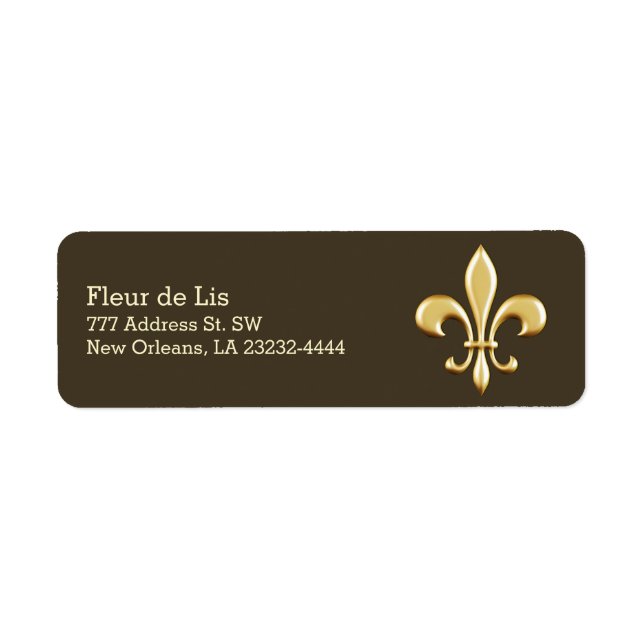Golden Fleur De Lis Label (Front)