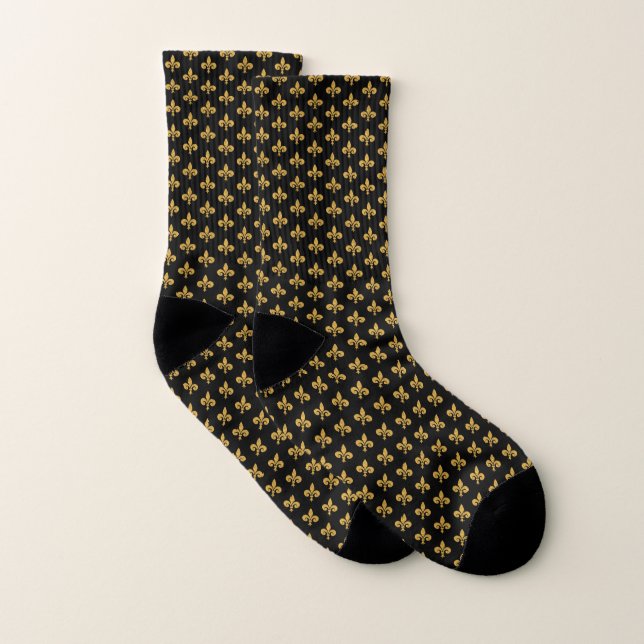 Golden Fleur de Lis Socks (Pair)