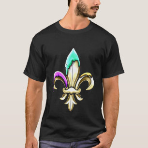 Golden Fleur De Lis With Purple Green And Golden C T-Shirt