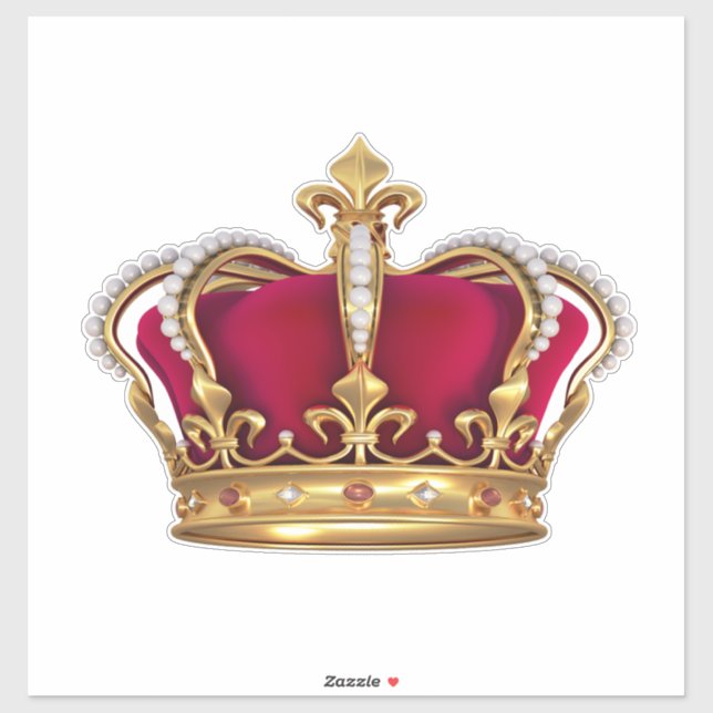 Golden fleurs-de-lis crown decal (Sheet)