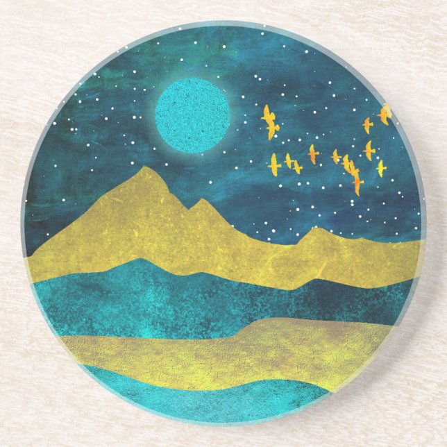 Golden Flock Coaster (Front)